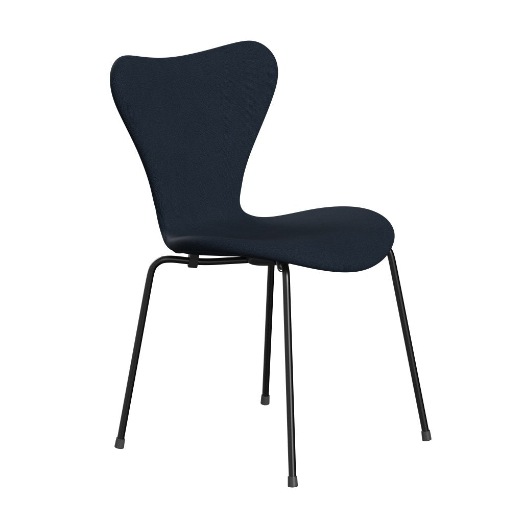 [product_category]-Fritz Hansen 3107 Chair Full Upholstery, Black/Fame Blue Anthracite-Fritz Hansen-3107FU-F60017-DRBL-FRI-2