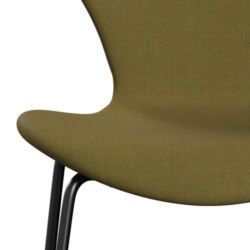 [product_category]-Fritz Hansen 3107 Chair Full Upholstery, Black/Remix Goldgreen-Fritz Hansen-3107FU-REM942-DRBL-FRI-6