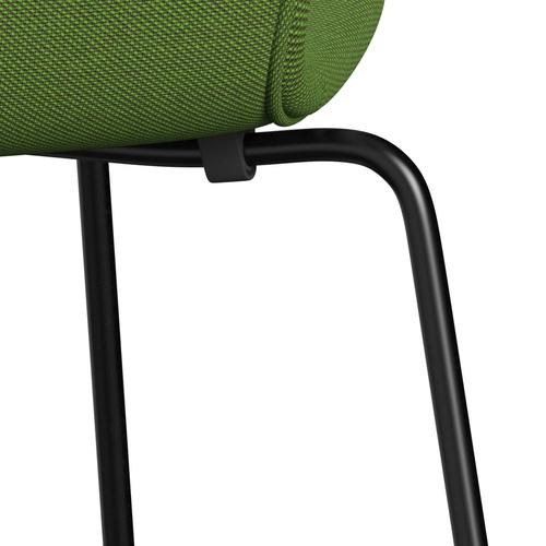 [product_category]-Fritz Hansen 3107 Chair Full Upholstery, Black/Steelcut Trio Grass Green-Fritz Hansen-3107FU-STR953-DRBL-FRI-7