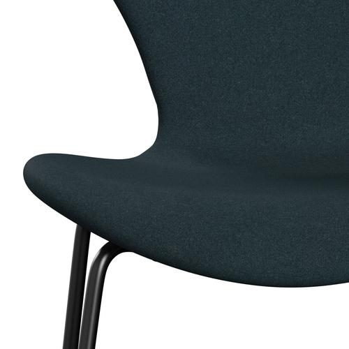 [product_category]-Fritz Hansen 3107 Chair Full Upholstery, Black/Tonus Dark Green-Fritz Hansen-3107FU-TON619-DRBL-FRI-6