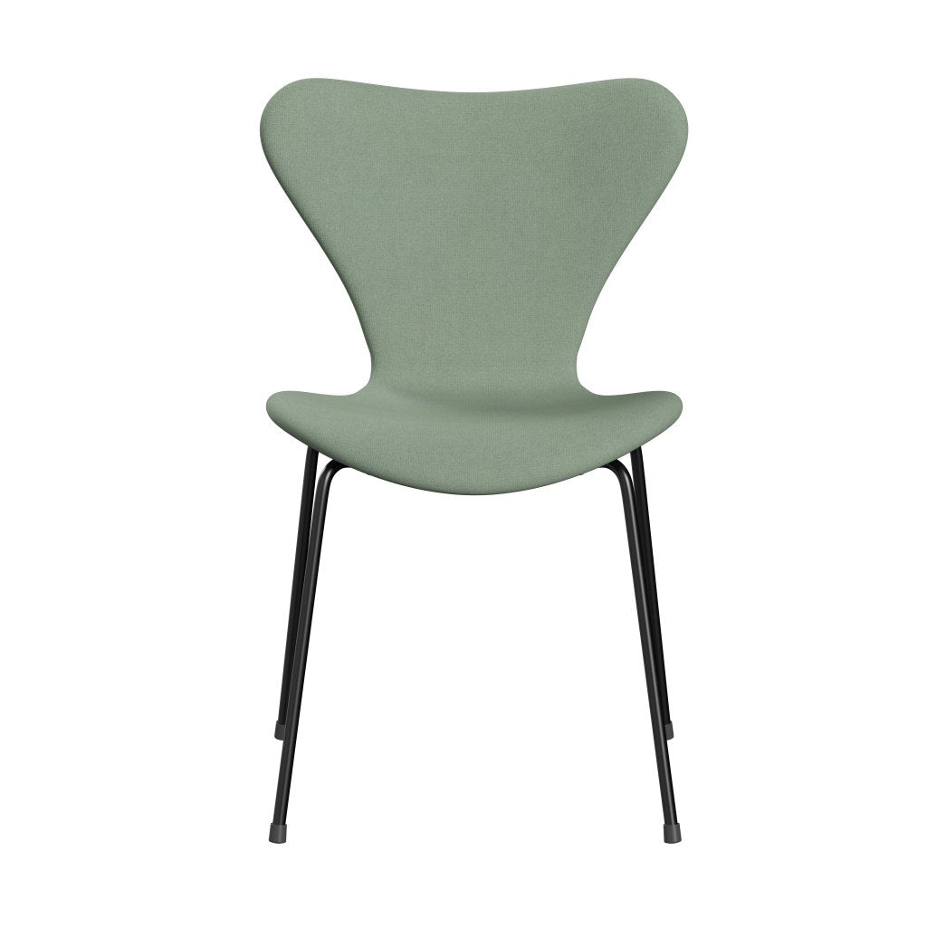 [product_category]-Fritz Hansen 3107 Chair Full Upholstery, Black/Tonus Mint Green-Fritz Hansen-3107FU-TON914-DRBL-FRI-1