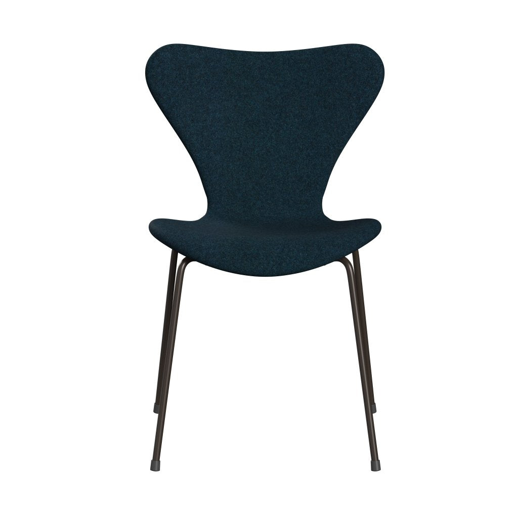 [product_category]-Fritz Hansen 3107 Chair Full Upholstery, Brown Bronze/Divina Md Petrol Dark-Fritz Hansen-3107FU-DMD873-DBPC-FRI-1