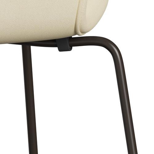 [product_category]-Fritz Hansen 3107 Chair Full Upholstery, Brown Bronze/Tonus Wool White-Fritz Hansen-3107FU-TON100-DBPC-FRI-6