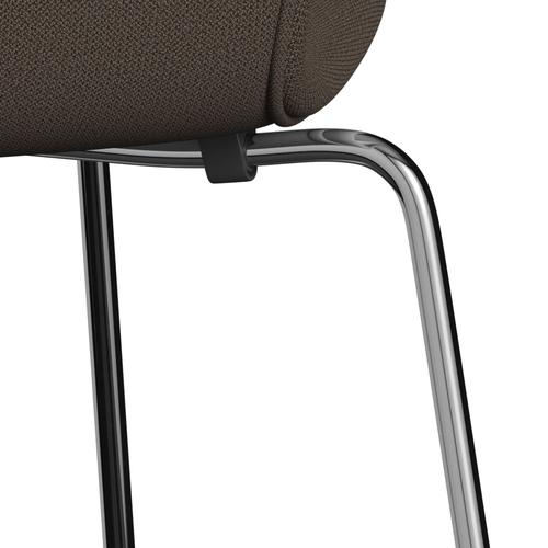 [product_category]-Fritz Hansen 3107 Chair Full Upholstery, Chrome/Capture Brown/Green-Fritz Hansen-3107FU-CP6301-CST-FRI-7