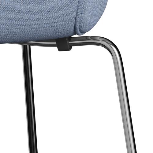 [product_category]-Fritz Hansen 3107 Chair Full Upholstery, Chrome/Capture Light Blue (Cp4902)-Fritz Hansen-3107FU-CP4902-CST-FRI-7