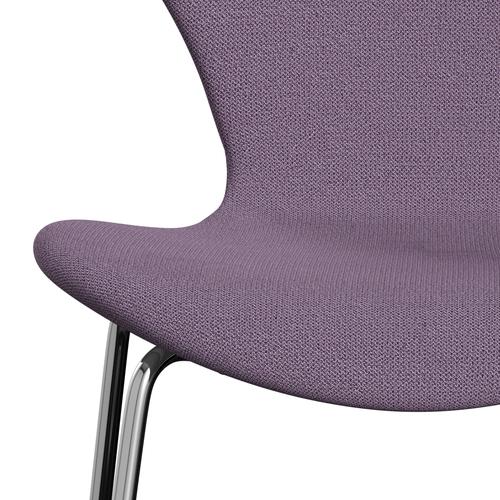 [product_category]-Fritz Hansen 3107 Chair Full Upholstery, Chrome/Capture Light Violet-Fritz Hansen-3107FU-CP4501-CST-FRI-6