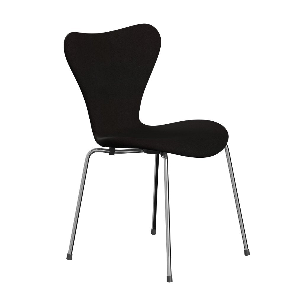 [product_category]-Fritz Hansen 3107 Chair Full Upholstery, Chrome/Divina Dark Brown (Div384)-Fritz Hansen-3107FU-DIV384-CST-FRI-2