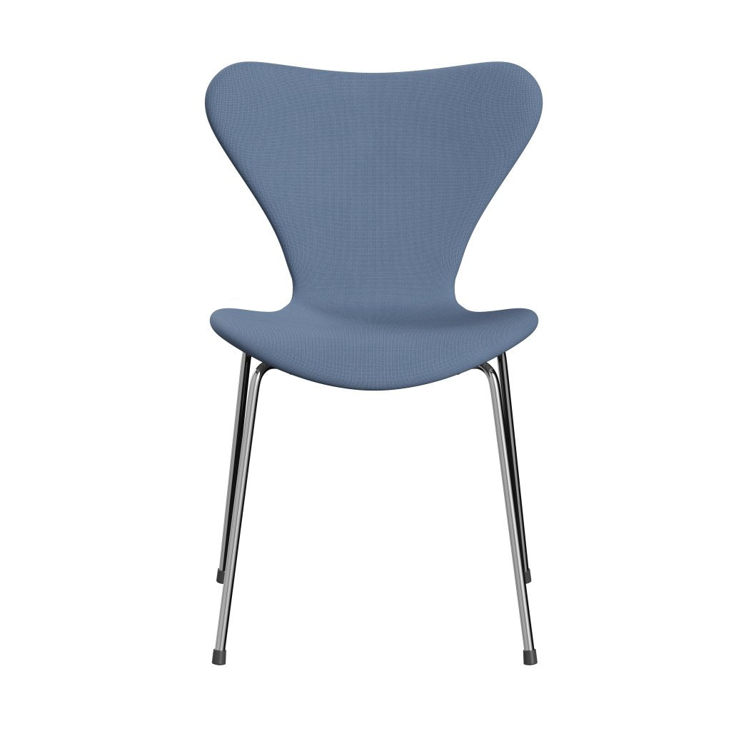 [product_category]-Fritz Hansen 3107 Chair Full Upholstery, Chrome/Fame Grey Blue-Fritz Hansen-3107FU-F66130-CST-FRI-1