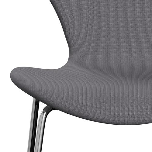 [product_category]-Fritz Hansen 3107 Chair Full Upholstery, Chrome/Fame Grey (F60078)-Fritz Hansen-3107FU-F60078-CST-FRI-6