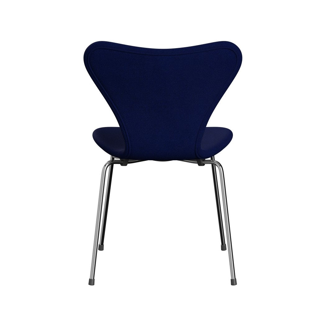 [product_category]-Fritz Hansen 3107 Chair Full Upholstery, Chrome/Hallingdal Dark Blue-Fritz Hansen-3107FU-HAL773-CST-FRI-4