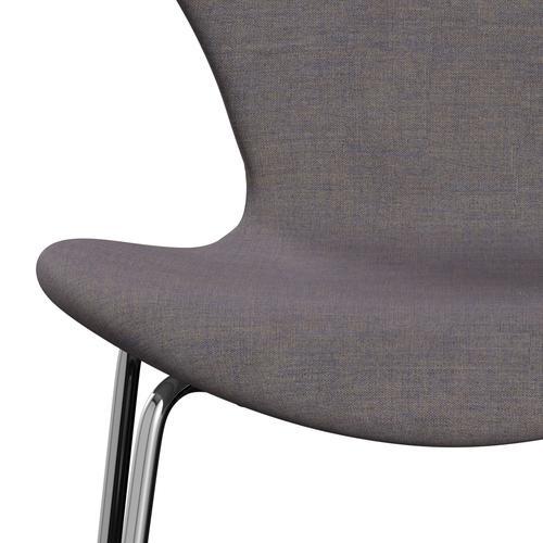 [product_category]-Fritz Hansen 3107 Chair Full Upholstery, Chrome/Remix Pink Blue-Fritz Hansen-3107FU-REM722-CST-FRI-6