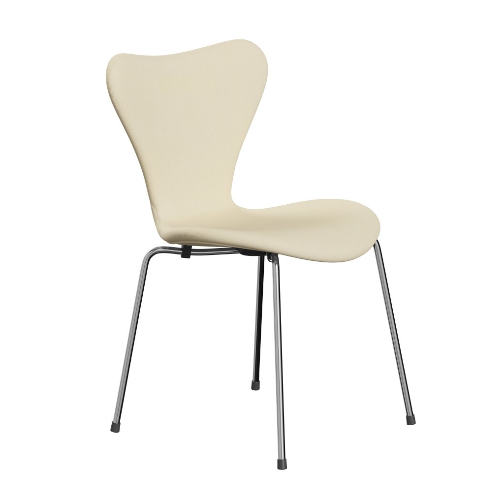 [product_category]-Fritz Hansen 3107 Chair Full Upholstery, Chrome/Tonus Wool White-Fritz Hansen-3107FU-TON100-CST-FRI-2