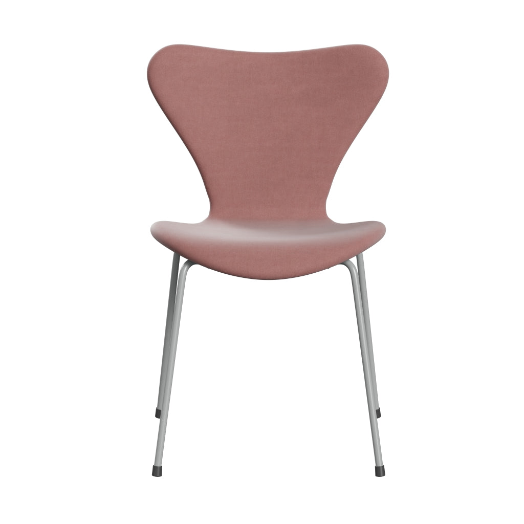 [product_category]-Fritz Hansen 3107 Chair Full Upholstery, Nine Grey/Belfast Velvet Misty Rose-Fritz Hansen-3107FU-BEL593-DRNIGR-FRI-1