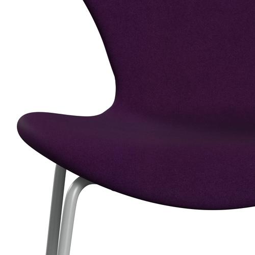 [product_category]-Fritz Hansen 3107 Chair Full Upholstery, Nine Grey/Divina Violet (Div696)-Fritz Hansen-3107FU-DIV696-DRNIGR-FRI-6