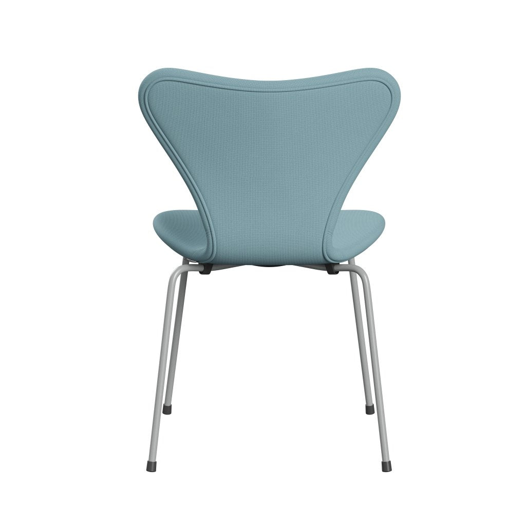 [product_category]-Fritz Hansen 3107 Chair Full Upholstery, Nine Grey/Fame Turquoise Light-Fritz Hansen-3107FU-F67068-DRNIGR-FRI-4