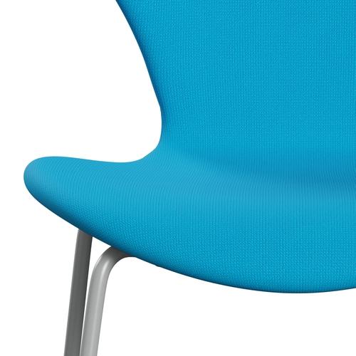 [product_category]-Fritz Hansen 3107 Chair Full Upholstery, Nine Grey/Fame Warm Turquoise-Fritz Hansen-3107FU-F66133-DRNIGR-FRI-6