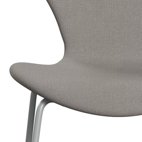 [product_category]-Fritz Hansen 3107 Chair Full Upholstery, Nine Grey/Hallingdal Light Grey (Hal113)-Fritz Hansen-3107FU-HAL113-DRNIGR-FRI-6