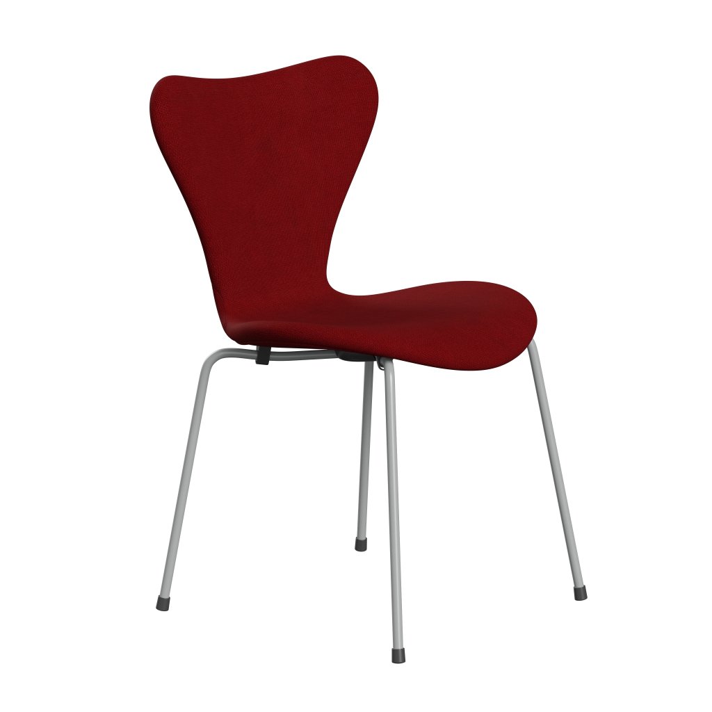 [product_category]-Fritz Hansen 3107 Chair Full Upholstery, Nine Grey/Hallingdal Red (Hal657)-Fritz Hansen-3107FU-HAL657-DRNIGR-FRI-2