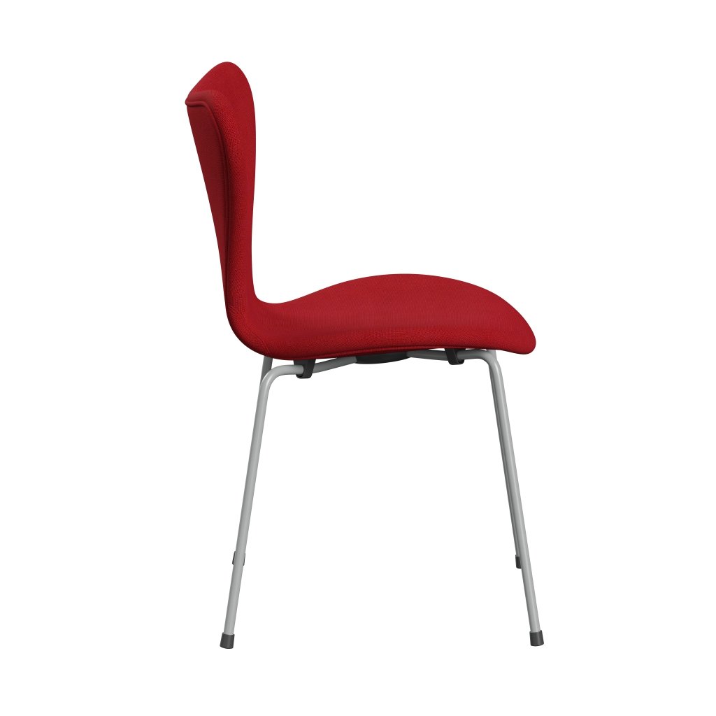 [product_category]-Fritz Hansen 3107 Chair Full Upholstery, Nine Grey/Hallingdal Red (Hal680)-Fritz Hansen-3107FU-HAL680-DRNIGR-FRI-3