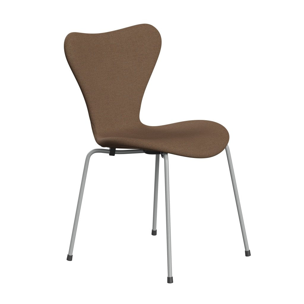 [product_category]-Fritz Hansen 3107 Chair Full Upholstery, Nine Grey/Re Wool Brown/Natural-Fritz Hansen-3107FU-REW378-DRNIGR-FRI-2