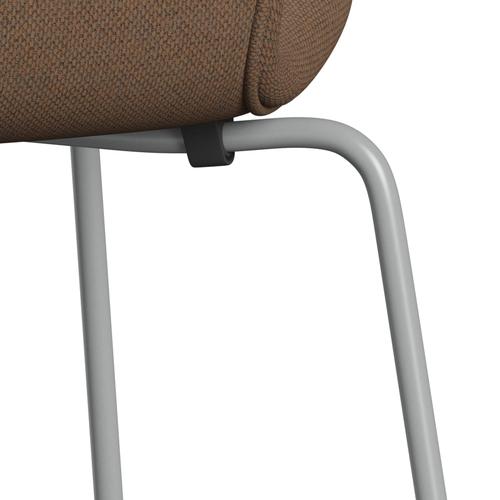 [product_category]-Fritz Hansen 3107 Chair Full Upholstery, Nine Grey/Re Wool Brown/Natural-Fritz Hansen-3107FU-REW378-DRNIGR-FRI-7