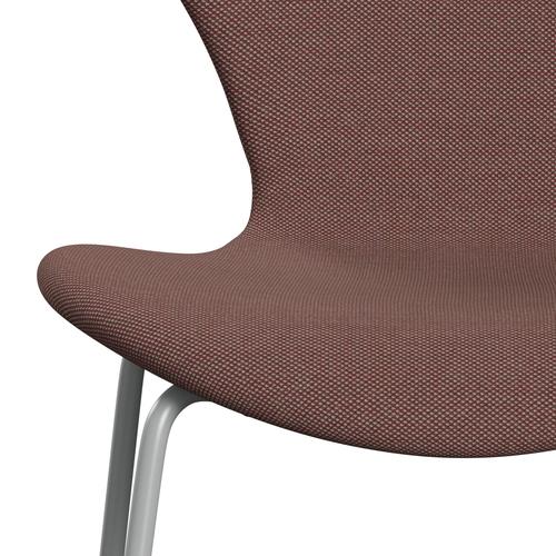 [product_category]-Fritz Hansen 3107 Chair Full Upholstery, Nine Grey/Steelcut Trio Light Brown & Red/Green-Fritz Hansen-3107FU-STR645-DRNIGR-FRI-6