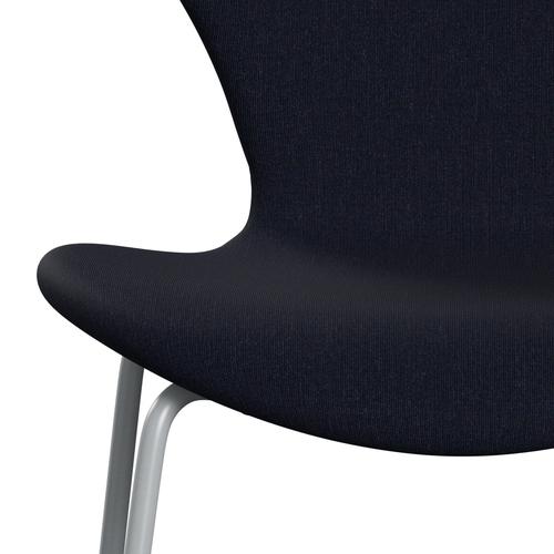 [product_category]-Fritz Hansen 3107 Chair Full Upholstery, Silver Grey/Canvas Dark Blue-Fritz Hansen-3107FU-CA0794-SIGREY-FRI-6