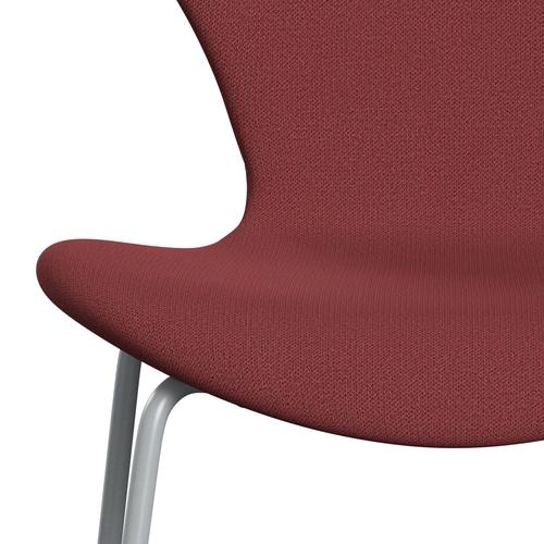 [product_category]-Fritz Hansen 3107 Chair Full Upholstery, Silver Grey/Capture Dark Red-Fritz Hansen-3107FU-CP5402-SIGREY-FRI-6