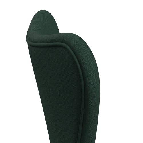 [product_category]-Fritz Hansen 3107 Chair Full Upholstery, Silver Grey/Christianshavn Dark Green Plain-Fritz Hansen-3107FU-CH1160-SIGREY-FRI-5