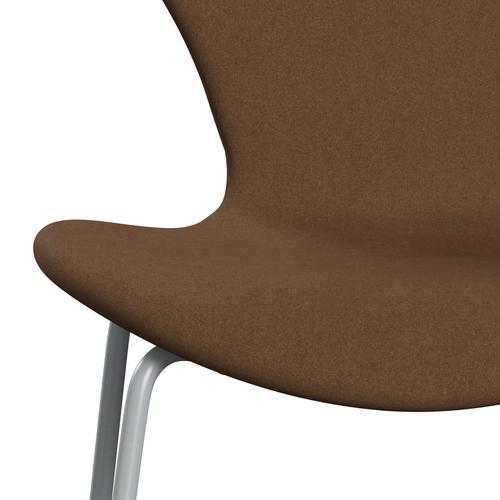 [product_category]-Fritz Hansen 3107 Chair Full Upholstery, Silver Grey/Divina Light Brown-Fritz Hansen-3107FU-DIV334-SIGREY-FRI-6