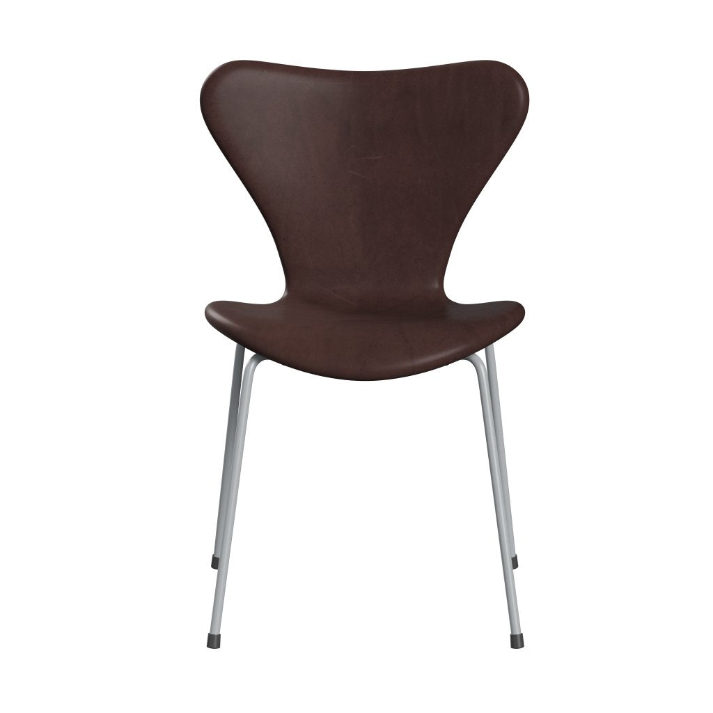 [product_category]-Fritz Hansen 3107 Chair Full Upholstery, Silver Grey/Embrace Chocolate-Fritz Hansen-3107FU-SECHOC-SIGREY-FRI-1