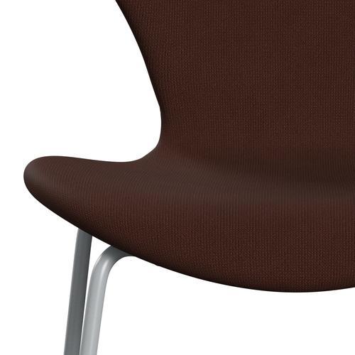 [product_category]-Fritz Hansen 3107 Chair Full Upholstery, Silver Grey/Fame Brown (F61047)-Fritz Hansen-3107FU-F61047-SIGREY-FRI-6