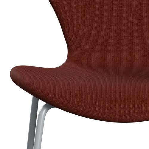 [product_category]-Fritz Hansen 3107 Chair Full Upholstery, Silver Grey/Fame Light Brown (F63076)-Fritz Hansen-3107FU-F63076-SIGREY-FRI-6