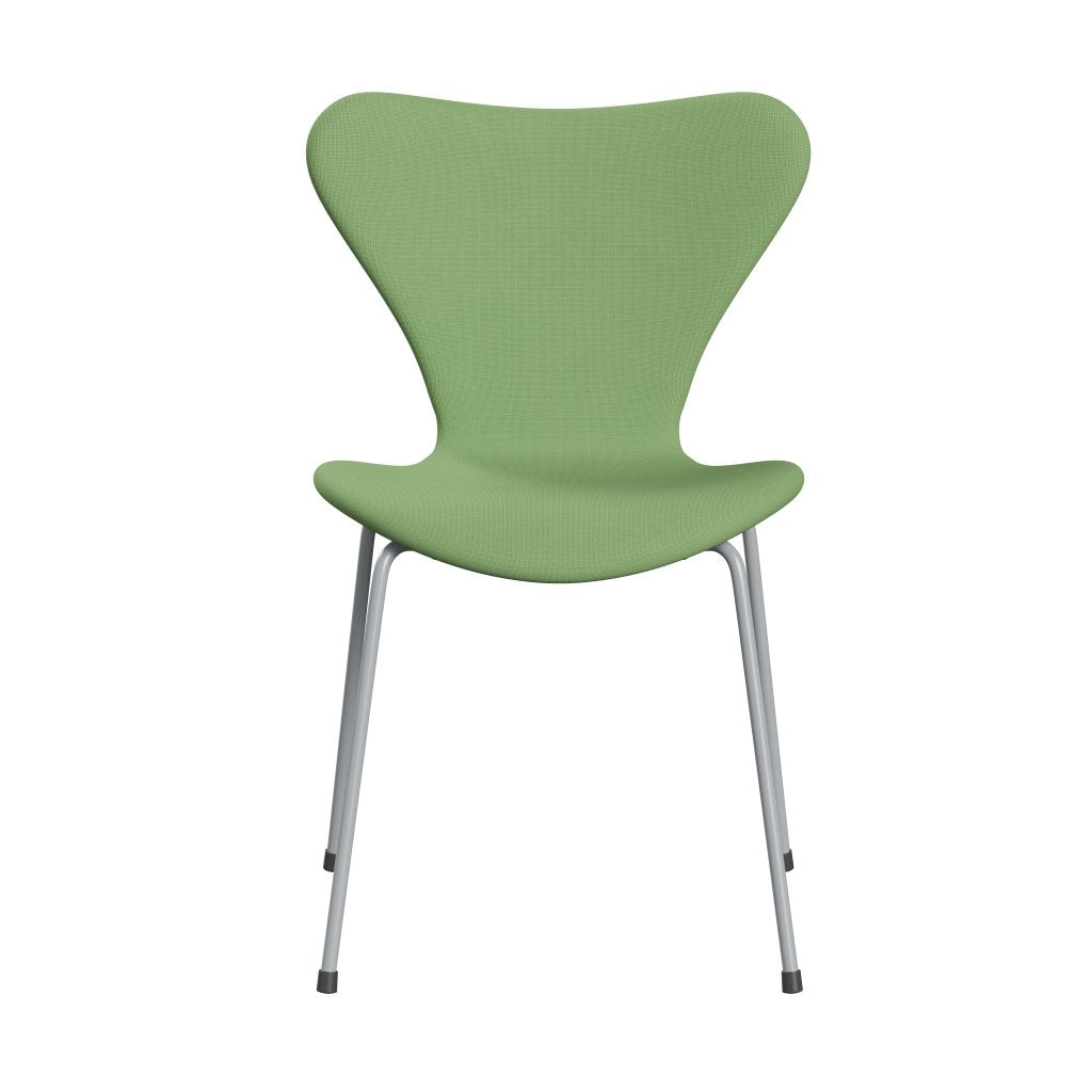 [product_category]-Fritz Hansen 3107 Chair Full Upholstery, Silver Grey/Fame Light Green-Fritz Hansen-3107FU-F68147-SIGREY-FRI-1