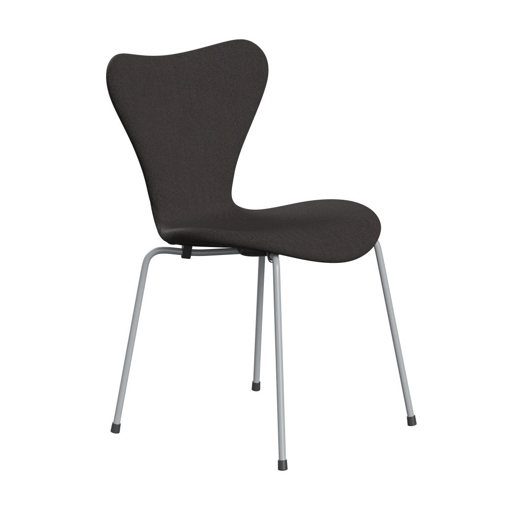 [product_category]-Fritz Hansen 3107 Chair Full Upholstery, Silver Grey/Remix Black (Rem276)-Fritz Hansen-3107FU-REM276-SIGREY-FRI-2