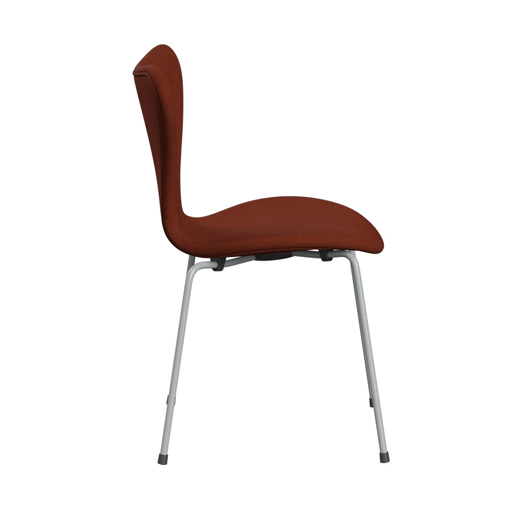 [product_category]-Fritz Hansen 3107 Chair Full Upholstery, Silver Grey/Tonus Rust-Fritz Hansen-3107FU-TON474-SIGREY-FRI-3