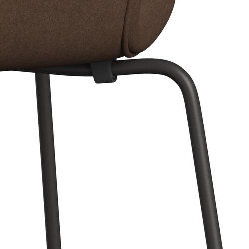 [product_category]-Fritz Hansen 3107 Chair Full Upholstery, Warm Graphite/Divina Dark Brown (Div356)-Fritz Hansen-3107FU-DIV356-WARGRA-FRI-7