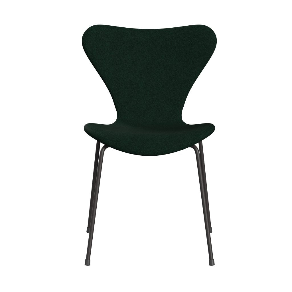 [product_category]-Fritz Hansen 3107 Chair Full Upholstery, Warm Graphite/Divina Melange Dark Green-Fritz Hansen-3107FU-DIM871-WARGRA-FRI-1