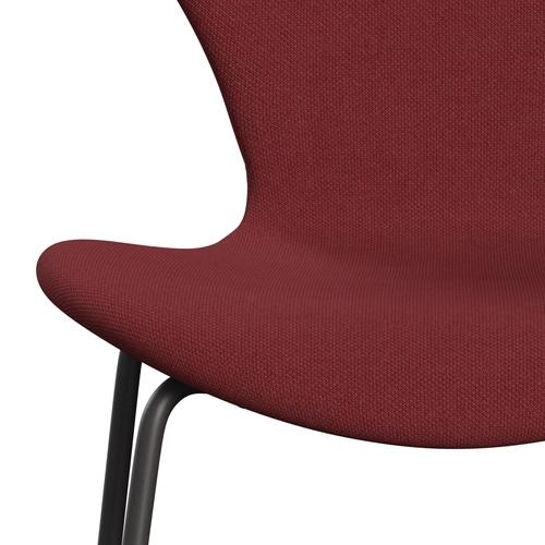 [product_category]-Fritz Hansen 3107 Chair Full Upholstery, Warm Graphite/Steelcut Trio Dark Red-Fritz Hansen-3107FU-STR686-WARGRA-FRI-6