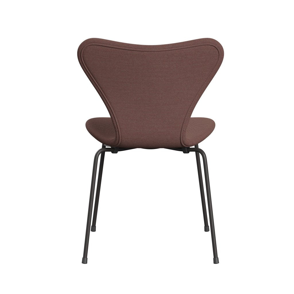 [product_category]-Fritz Hansen 3107 Chair Full Upholstery, Warm Graphite/Steelcut Trio Light Brown & Red/Green-Fritz Hansen-3107FU-STR645-WARGRA-FRI-4