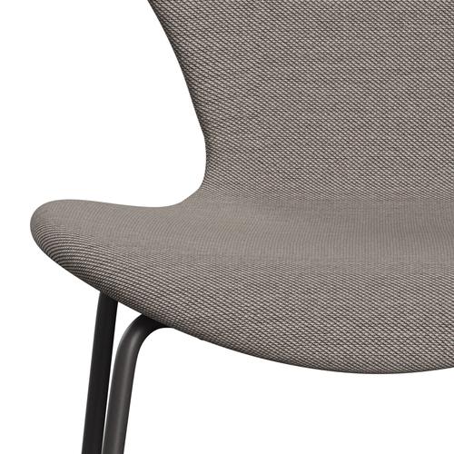 [product_category]-Fritz Hansen 3107 Chair Full Upholstery, Warm Graphite/Steelcut Trio Pink/White/Black-Fritz Hansen-3107FU-STR616-WARGRA-FRI-6