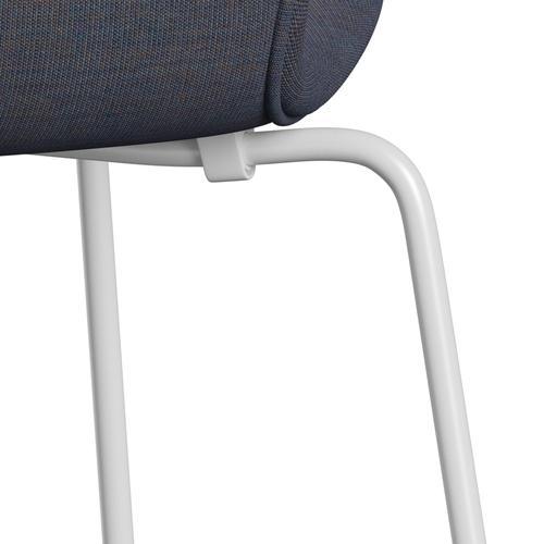 [product_category]-Fritz Hansen 3107 Chair Full Upholstery, White/Canvas Light Blue (Ca0734)-Fritz Hansen-3107FU-CA0734-DRWH-FRI-7