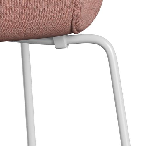 [product_category]-Fritz Hansen 3107 Chair Full Upholstery, White/Canvas Pale Pink-Fritz Hansen-3107FU-CA0614-DRWH-FRI-7