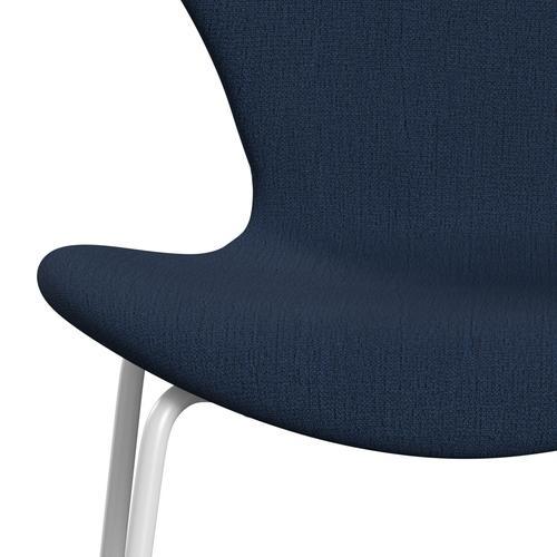 [product_category]-Fritz Hansen 3107 Chair Full Upholstery, White/Christianshavn Blue-Fritz Hansen-3107FU-CH1154-DRWH-FRI-6