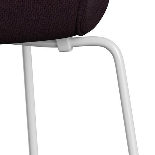 [product_category]-Fritz Hansen 3107 Chair Full Upholstery, White/Diablo Plum-Fritz Hansen-3107FU-DIA301-DRWH-FRI-9