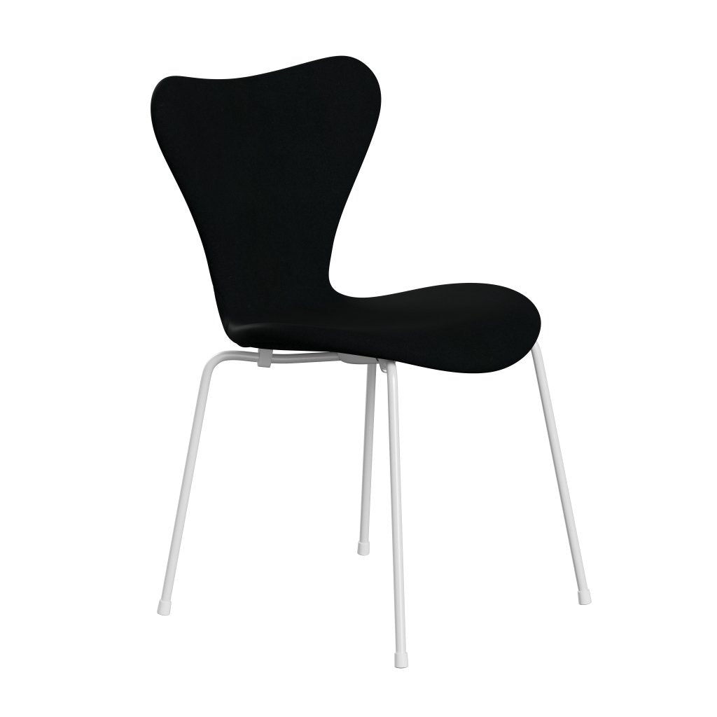 [product_category]-Fritz Hansen 3107 Chair Full Upholstery, White/Divina Black-Fritz Hansen-3107FU-DIV191-DRWH-FRI-2