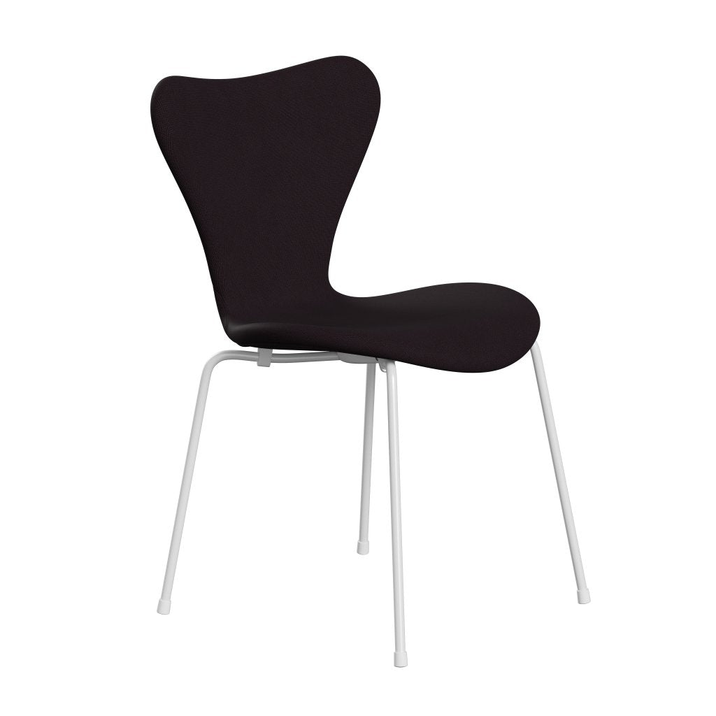 [product_category]-Fritz Hansen 3107 Chair Full Upholstery, White/Fame Brown (F61108)-Fritz Hansen-3107FU-F61108-DRWH-FRI-2