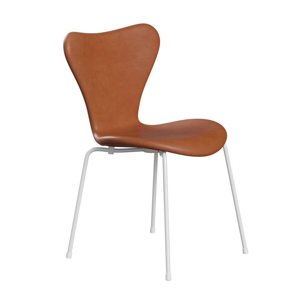 [product_category]-Fritz Hansen 3107 Chair Full Upholstery, White/Grace Walnut-Fritz Hansen-3107FU-ELWAL-DRWH-FRI-2