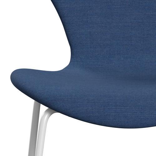 [product_category]-Fritz Hansen 3107 Chair Full Upholstery, White/Remix Cobalt Blue-Fritz Hansen-3107FU-REM762-DRWH-FRI-6