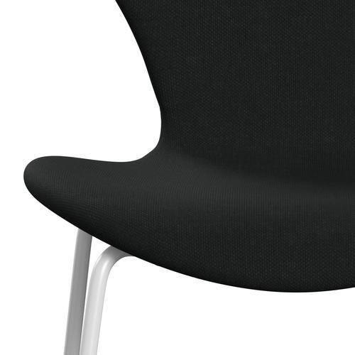 [product_category]-Fritz Hansen 3107 Chair Full Upholstery, White/Steelcut Black-Fritz Hansen-3107FU-STI190-DRWH-FRI-6